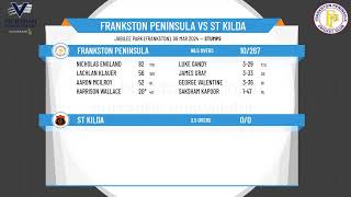 Vic Prem Cricket  Kookaburra Mens Thirds  Semi Final  Frankston Peninsula v St Kilda  Day 1 [upl. by Apthorp904]