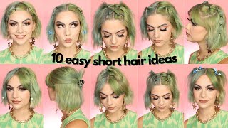 10 EASY HAIRSTYLES FOR SHORT HAIR  Sophie Hannah [upl. by Tteirrah]