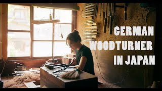 Producing a Cherry Wood Dish on a Japanese Lathe German Woodturner Living in Japan Rabea Gebler [upl. by Harriett813]