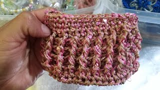 Monedero Tejido a Crochet En Punto Resorte Falso [upl. by Eednam456]