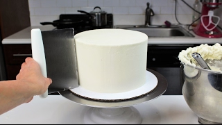 How to Smooth Frosting on a Cake I CHELSWEETS [upl. by Dumanian]