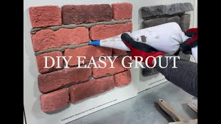 EASY MORTAR JOINT HOW TO GROUT BRICKS AND STONES [upl. by Starbuck]