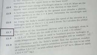 the radius of the innermost electron orbit of hydrogen atom is 53 ×10 11 m [upl. by Eilsel416]