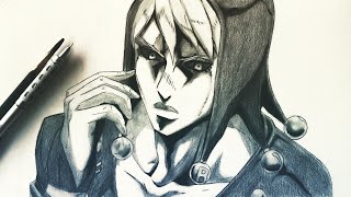 How To Draw Risotto Nero From JoJos Bizarre Adventure Golden Wind anime jojo art draw manga [upl. by Asilrac]