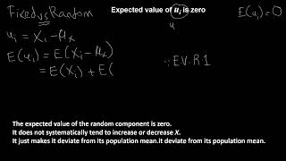 Proof Expected value of random component u is Zero  Doughterty Review ChapterEconometrics [upl. by Ityak]