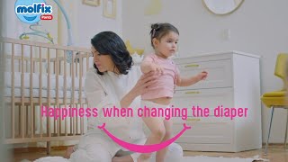 Happiness when changing the diaper  Molfix Pants [upl. by Stringer]