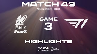 Highlights FOX vs T1  Game 3  Tuần 5 Ngày 2  LCK Mùa Hè 2024 [upl. by Ahser]