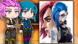 Past Arcane React To Future  Jinx and Vi  Gacha react [upl. by Dumanian]