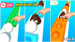 Pop Run 3d Live 🔴 Madness Gameplay 💢 Made of World Record 99090 shortfeed poprun3d live day 6 [upl. by Lynelle]