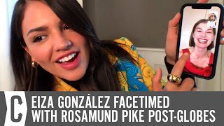 Heres What Eiza González Did When Rosamund Pike Won the Golden Globe [upl. by Naamann314]