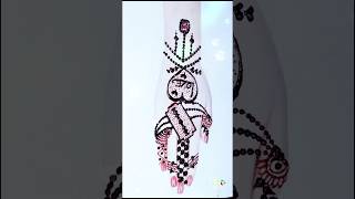 Beautiful Mehndi Design Using Blademehndi bladeshortloveeasysimple [upl. by Krenn]