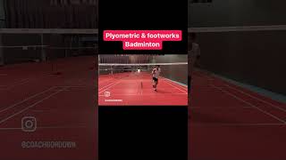 badminton badmintoncoach Plyometric footworks badminton 6 corners [upl. by Standley]