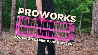 PROWORKS Foldable Loading Ramp 180x28 cm [upl. by Naujd]