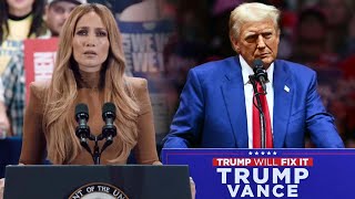 Jennifer Lopez Chokes Back Tears as She SLAMS Trumps Puerto Rico Rally Diss [upl. by Berriman]