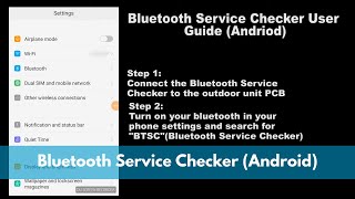 Bluetooth Service Checker User Guide using Android Smartphone  Daikin Singapore [upl. by Ecertap]