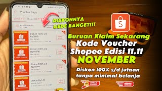 Cara memakai voucher shopee diskon 100 sd jutaan edisi 1111 november 2024 [upl. by Tatiania708]