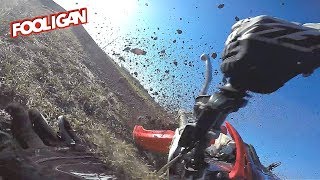 Crashing Over a Triple Tabletop  CRF450 Motocross [upl. by Hilaria765]