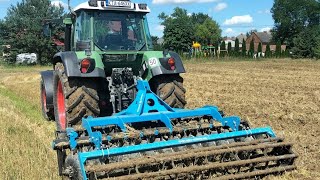 Fendt 712 Brona talerzowa Agro System 3m [upl. by Alakam241]