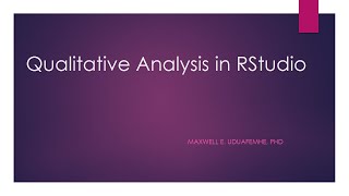 The Ultimate Guide to Analyzing Qualitative Data in RStudio [upl. by Kira317]