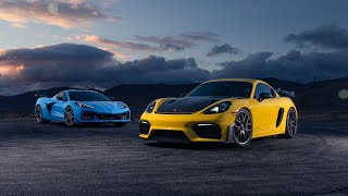 2023 Chevy Corvette Z06 vs Porsche Cayman GT4 RS More ’Vette Chases Less Porsche [upl. by Alleynad]