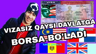 VIZASIZ QAYSI DAVLATGA BORSA BOLADI UZBEKISTON FUQOROLARI obuna bolig duslar [upl. by Herra237]