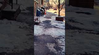 2023 ice storm and Nor Easter in newark NJshorts [upl. by Ecnerwal]