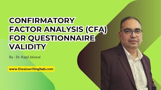 Confirmatory Factor Analysis CFA for Questionnaire Validity [upl. by Yrbua572]