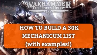 How to Build a Mechanicum List Horus Heresy [upl. by Reldnahc]