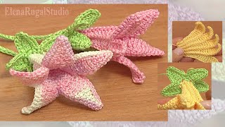 Crochet Bell Flower Part 2 of 2Free Crochet Flower Patterns [upl. by Adnaloy]