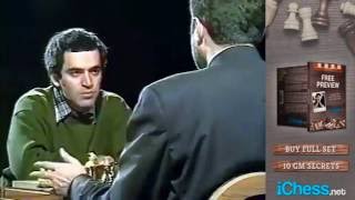 Kasparov explains 🤓 win vs Karpov 1990 RARE FOOTAGE [upl. by Anomahs]