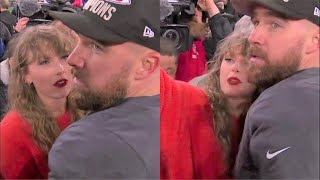 Can I Kiss You  Travis Kelce Ask Permission to Kiss Taylor Swift at Chiefs Game [upl. by Sherye739]