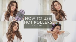 HOW TO USE HOT ROLLERS Conair Hot Rollers Tutorial for bouncy curls [upl. by Tnias782]