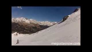 Snowboarder vs skier  carving the steep [upl. by Curzon]