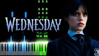 Wednesday  Non Je ne regrette rien Piano Tutorial [upl. by Aciria]