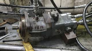 ГТС Испытания на стенде гидромотора Testing hydraulic pumps 165036 [upl. by Isleen434]