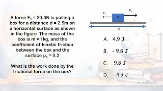 Work done by the frictional force  Physics lab tech test  Q2 [upl. by Aekerly]