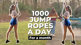 1000 Jump Ropes a Day for a Month  Challenge realistic results [upl. by Rosenblast]