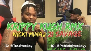 Farruko Nicki Minaj Bad Bunny  Krippy Kush RemixLyric Video ft 21 Savage Rvssian  REACTION [upl. by Ahselef]