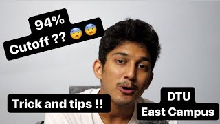 DTU East Campus 2020 BBABA CutoffGEN and last seat Admission Tips and Tricks [upl. by Brower440]