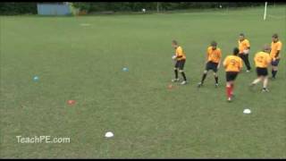 Basic Rugby Drills  Front on tackle drill [upl. by Eimmas]