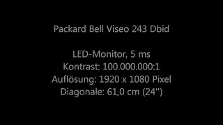 Unboxing Packard Bell Viseo 240DX 24 Full HD 1080p Monitor [upl. by Ahseyk394]