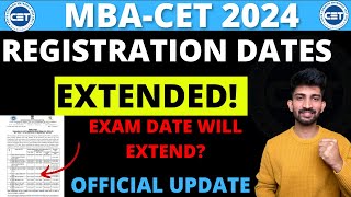 MBA CET Registration form filling dates Extended  MBA CET Registration Process Dates Extended [upl. by Nairde]