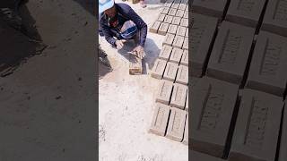 Soilsent water mixed and shapes bricks construction shortvideo beef satisfying [upl. by Peg]