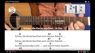 Schau die Kerze leuchtet  Stephen Janetzko KerzenliedAdventslied mit Akkorden amp Text für Gitarre [upl. by Artair]