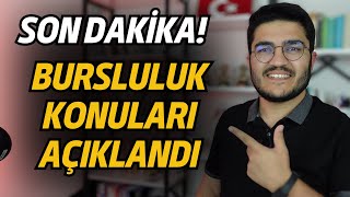 Son Dakika Bursluluk Konuları Açıklandı [upl. by Aremmat]