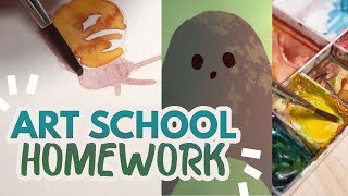 My Art School Homework  One Whole Week [upl. by Artie]