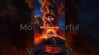 Powerful Volcanoes 🌋 😲 shorts powerfulvolcanoes education viralshorts ai top10 facts top [upl. by Alfeus]