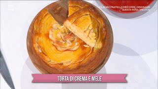 Torta di crema e mele  È sempre mezzogiorno 27102021 [upl. by Attiuqahs]