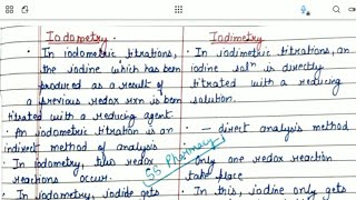 Difference between Iodometry and Iodimetry  Redox Titrations bpharmacynotes sem1 [upl. by Arama296]