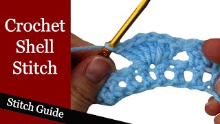 Crochet Shell Stitch  Stitch Guide [upl. by Bigot4]